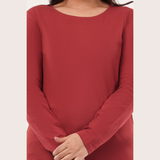 Coral Crush Full Sleeves Solid T-shirt for Women