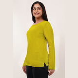 Sunshine Sorbet Full Sleeves Solid T-shirt for Women