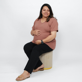 Mocha Mousse Maternity V-Neck T-Shirt