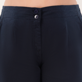 Navy Easy Cotton-Linen Pants
