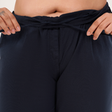 Navy Easy Cotton-Linen Pants