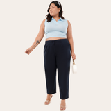 Navy Easy Cotton-Linen Pants