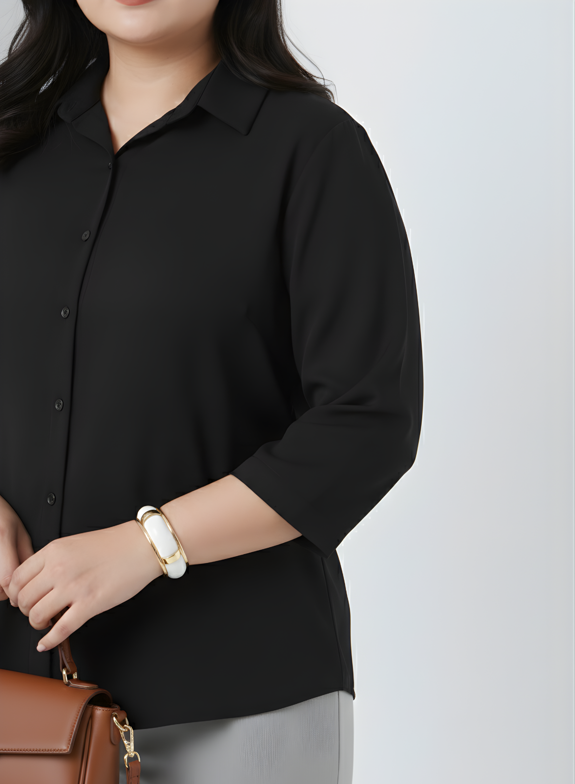 Velvet Black Shirt for Women