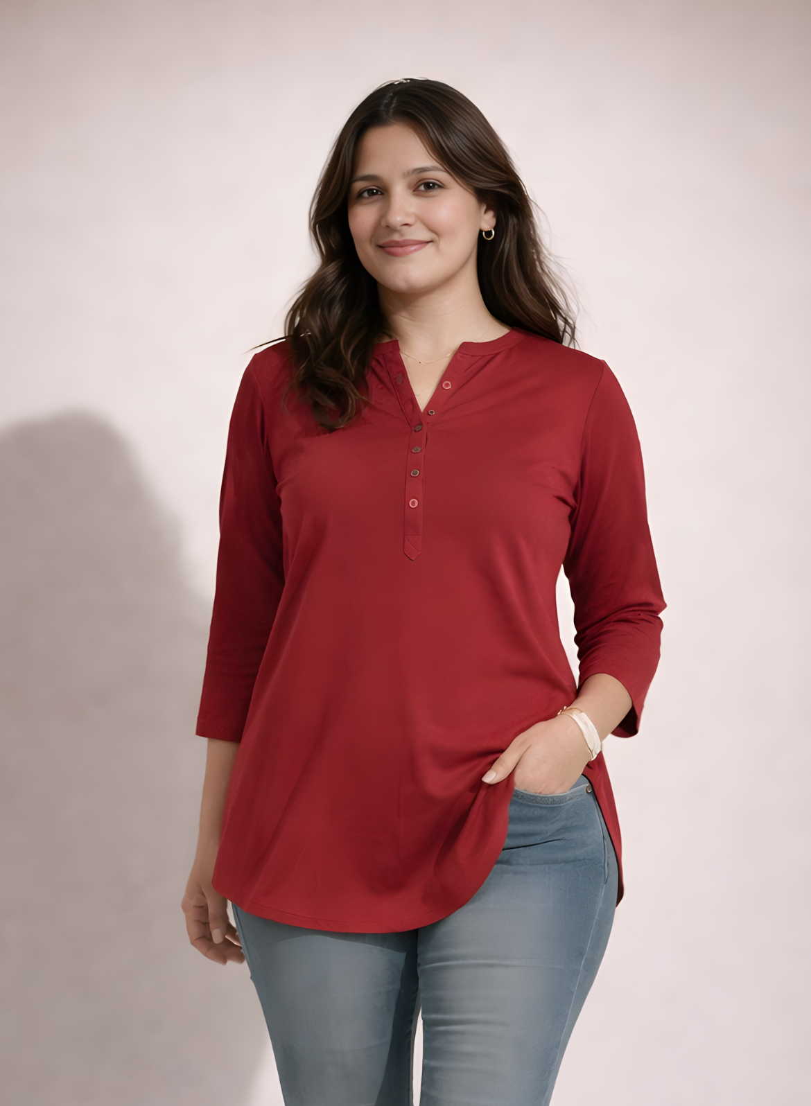 Daily Wear Maroon Cotton Kurti for Women – Magnetic Maroon