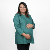 Silky Green Maternity Short Kurti