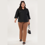 Velvet Black Shirt for Women