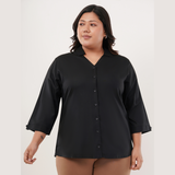Velvet Black Shirt for Women