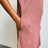 Mocha Mousse Tshirt Dress (Pantone Color of the Year 2025)