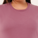 French Fuchsia Relaxed Fit Round Neck T-shirt