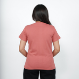 Pretty Pink Solid V-Neck T-shirt for Women