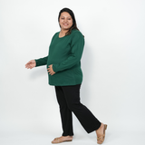 Gritty Green Maternity Full Sleeves T-Shirt