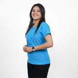 Trendy Turquoise Solid V-Neck T-shirt for Women