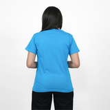 Trendy Turquoise Solid V-Neck T-shirt for Women