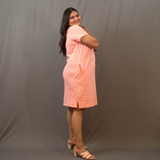 Plush Peach Hip Covering T-shirt