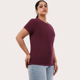 Burning Burgundy Relaxed Fit Round Neck T-shirt