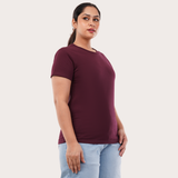 Burning Burgundy Relaxed Fit Round Neck T-shirt