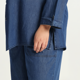 Navy Blue Denim Co-ords Set