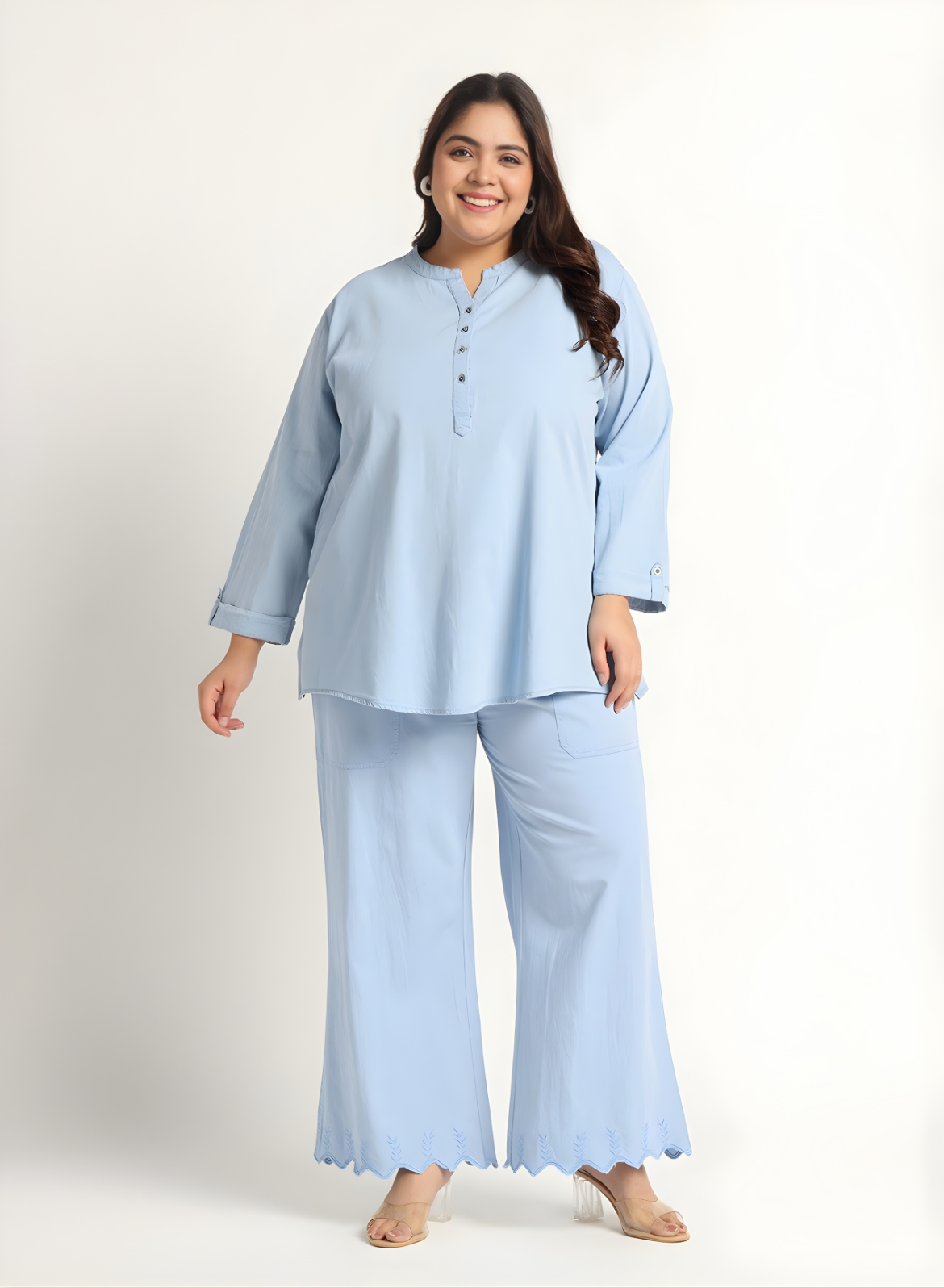 Light Blue Denim Co-ords Set