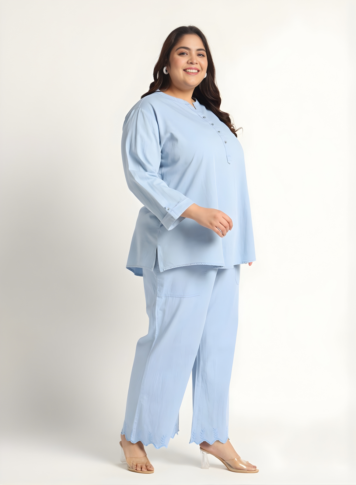 Light Blue Denim Co-ords Set