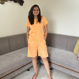 Peach Fuzz Shorts Set - Pantone Color of the Year 2024