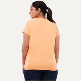 Peach Fuzz Relaxed Fit Round Neck T-shirt - Pantone Color of the Year 2024