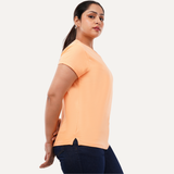 Peach Fuzz Relaxed Fit Round Neck T-shirt - Pantone Color of the Year 2024