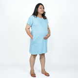 Sapphire Sky Maternity T-Shirt Dress