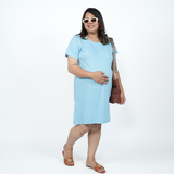 Sapphire Sky Maternity T-Shirt Dress