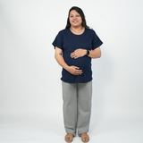 Ballsy Blue Maternity Round Neck T-Shirt