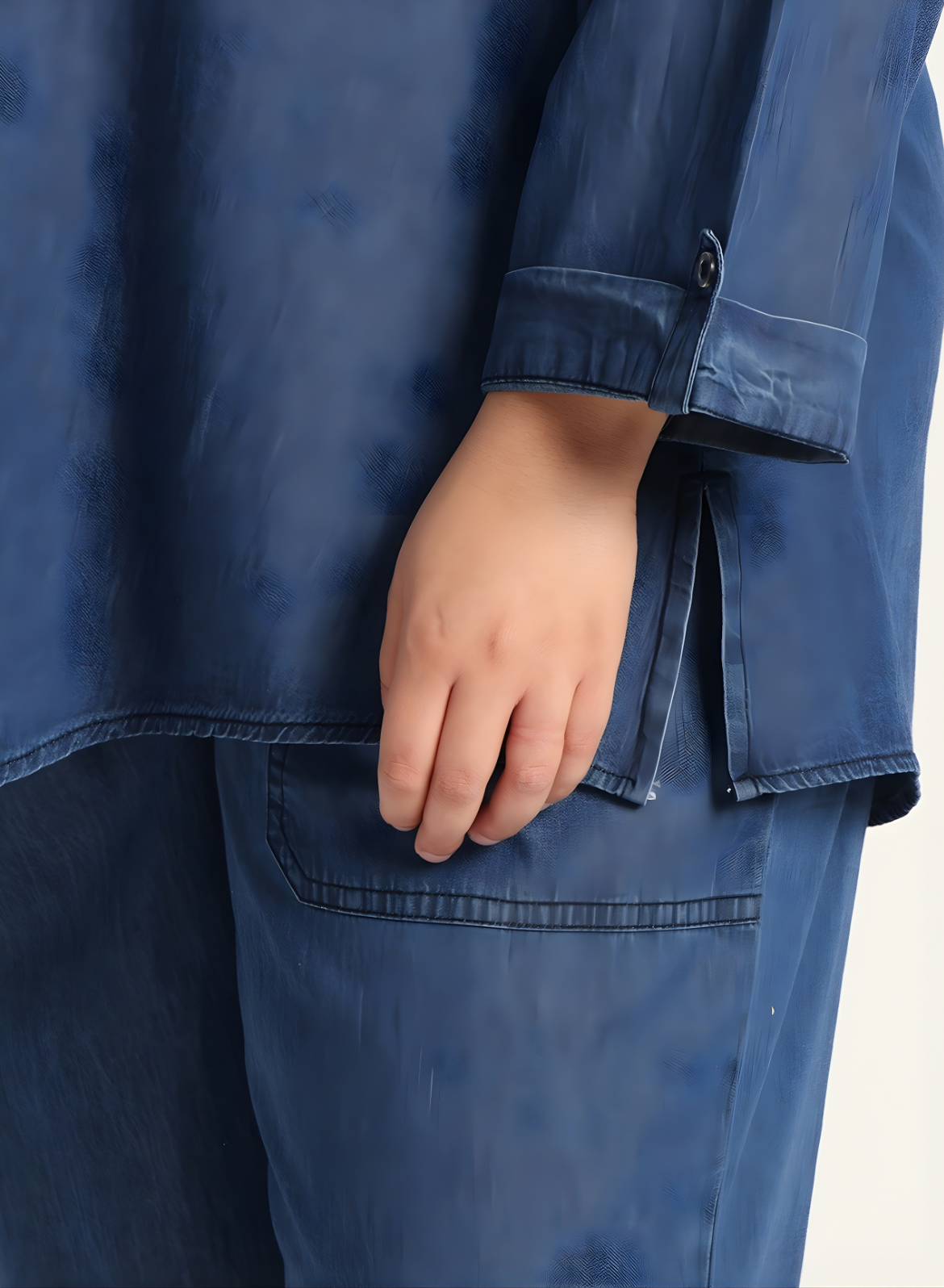 Navy Blue Denim Co-ords Set