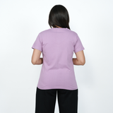 Lavish Lilac Solid V-Neck T-shirt for Women