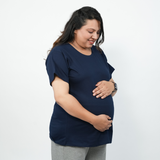 Ballsy Blue Maternity Round Neck T-Shirt