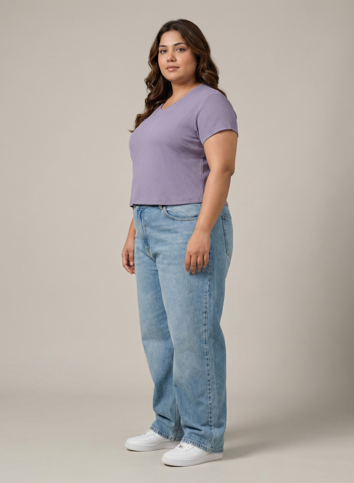 Airy Orchid Ribbed Crop Top