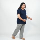 Ballsy Blue Maternity Round Neck T-Shirt