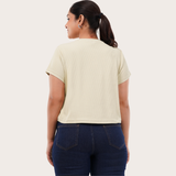 Creamy Ivory Ribbed Crop Top