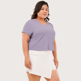 Airy Orchid Ribbed Crop Top