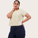 Creamy Ivory Ribbed Crop Top