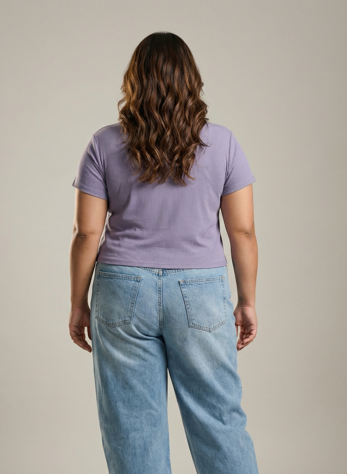 Airy Orchid Ribbed Crop Top