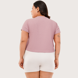 Serene Blush Ribbed Crop Top