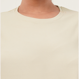 Creamy Ivory Ribbed Crop Top