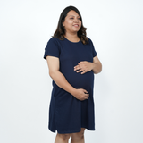 Ballsy Blue Maternity T-Shirt Dress