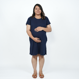 Ballsy Blue Maternity T-Shirt Dress