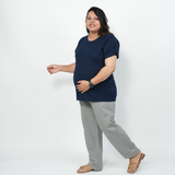 Ballsy Blue Maternity Round Neck T-Shirt