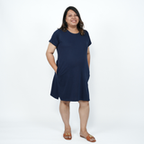Ballsy Blue Maternity T-Shirt Dress