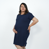Ballsy Blue Maternity T-Shirt Dress
