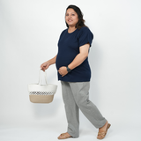 Ballsy Blue Maternity Round Neck T-Shirt