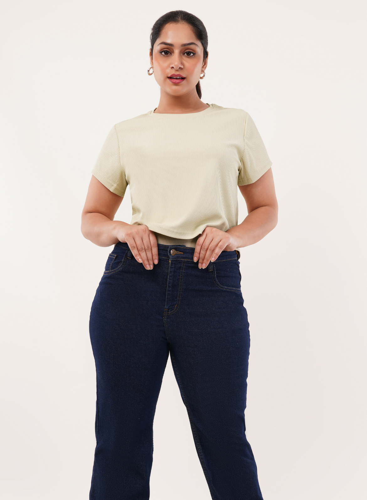 Creamy Ivory Ribbed Crop Top