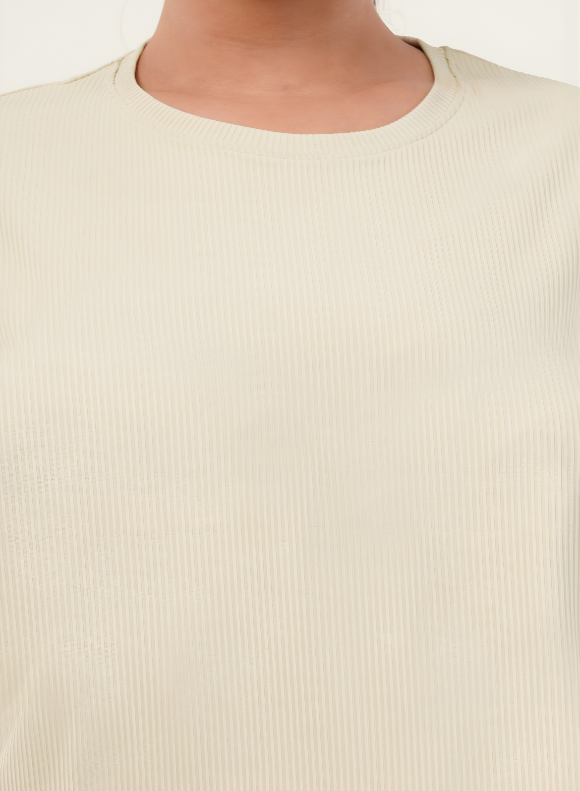 Creamy Ivory Ribbed Crop Top