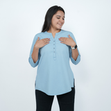 Light Blue Denim Tunic Top