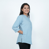 Light Blue Denim Tunic Top
